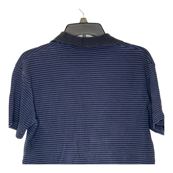 Ralph Lauren Polo Sport Shirt Short Sleeve Men Small Striped Blue Hi-Low Hem - Picture 7 of 8